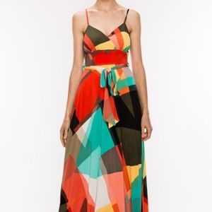 Geometrical Print Maxi Dress